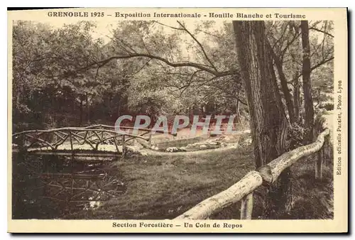 Cartes postales Grenoble Exposition Internationale Houille Blanche et Tourisme Section forestiere Un coin de rep