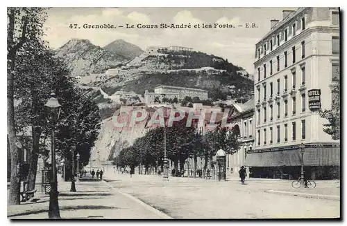 Ansichtskarte AK Grenoble Le Cours St Andre et les Forts