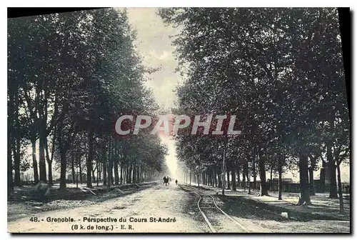 Ansichtskarte AK Grenoble Perspective du Cours St Andre