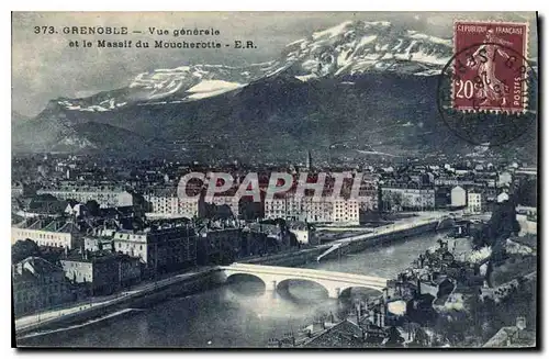 Cartes postales Grenoble Vue generale et le Massif du Moucherotte