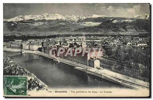 Cartes postales Grenoble Vue generale et les Alpes