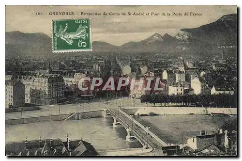 Ansichtskarte AK Grenoble Perspective du Cours de St Andre et Pont de la Porte de France