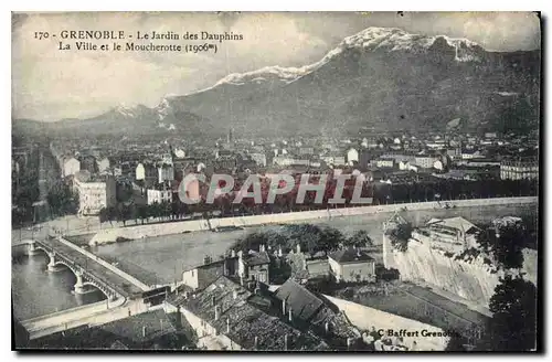 Cartes postales Grenoble Le Jardin des Dauphins La VIlle et le Mouncherotte