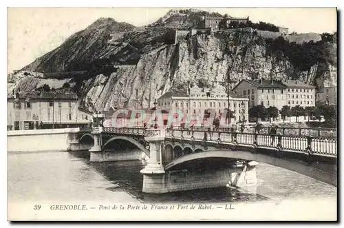 Ansichtskarte AK Grenoble Pont de la Porte de France et Fort de Rabot