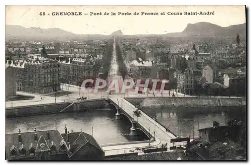 Cartes postales Grenoble Pont de la Porte de France et Course Saint Andre