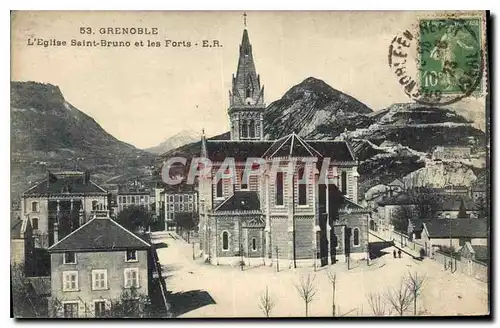 Ansichtskarte AK Grenoble L'Eglise Saint Bruno et les Forts