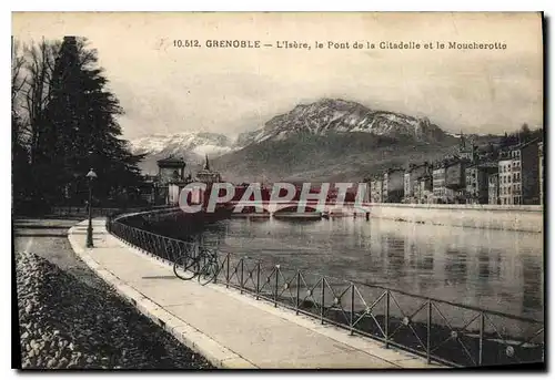 Ansichtskarte AK Grenoble L'Isere le Pont de la Citadelle et le Moucherotte