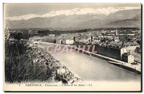 Cartes postales Grenoble Panorama L'Isere et les Alpes