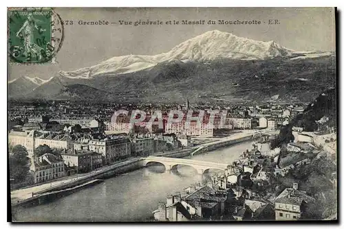 Ansichtskarte AK Grenoble Vue generale et le Massif du Moucherotte