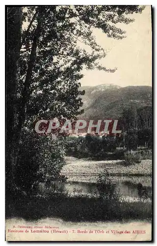 Ansichtskarte AK Environs de Lamalou Herault Bords de l'Orb et Village des Aires