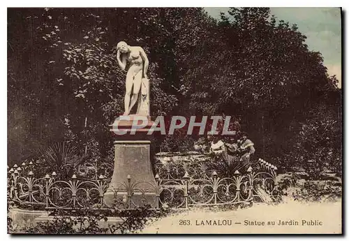 Cartes postales Lamalou Statue au Jardin Public