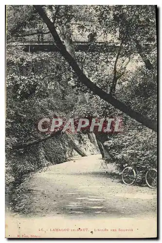 Ansichtskarte AK Lamalou le Haut L'Allee des Soupirs Velo Cycle