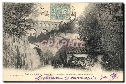 Cartes postales Environs d'Aix en Provence Aqueduc de Roquefavour Route d'Aix