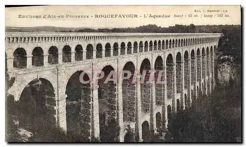 Cartes postales Environs d'Aix en Provence Roquefavour l'Aqueduc