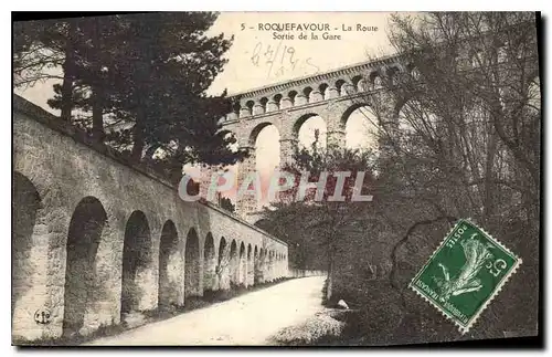 Cartes postales Roquefavour La Route Sortie de la Gare