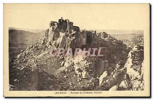 Ansichtskarte AK Les Baux Ruines du Chateau Feodal