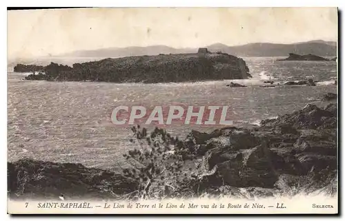 Ansichtskarte AK Saint Raphael Le Lion de Terre et le Lion de Mer vus de la Route de Nice