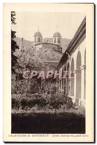 Cartes postales Chartreuse de Montrieux Jardin interieur du grand cloitre