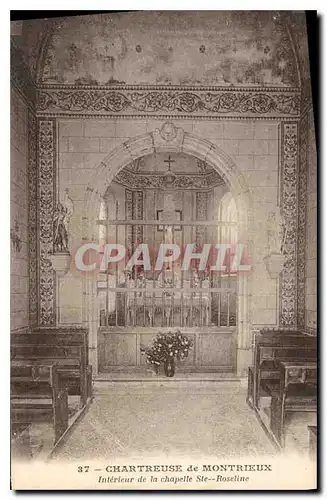 Cartes postales Chartreuse de Montrieux Interieur de la chapelle Ste Roseline