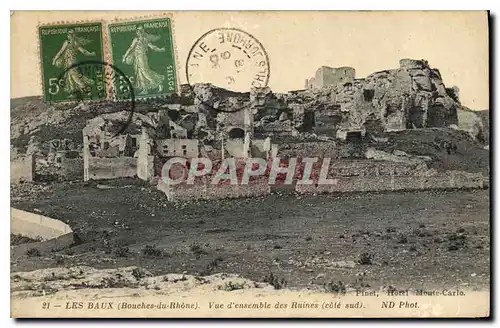 Cartes postales Les Baux Bouches du Phone Vue d'ensemble des Ruines cote sud