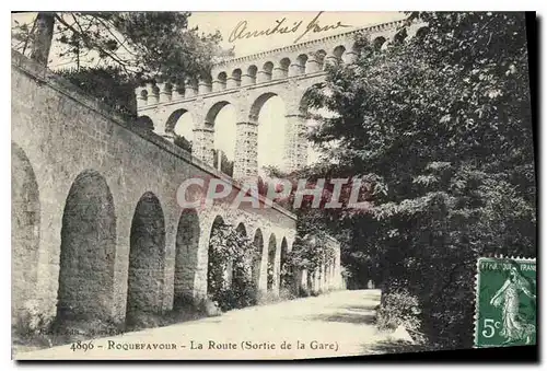 Cartes postales Roquefavour La Route Sortie de la Gare