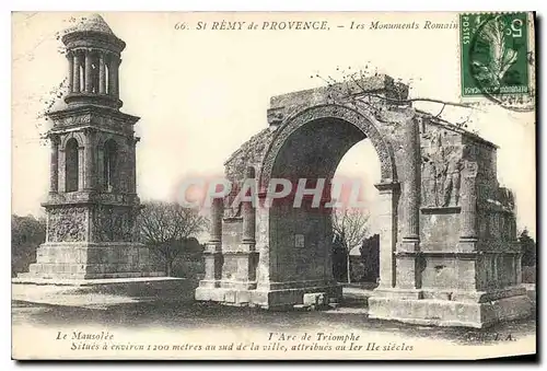 Cartes postales St Remy de Provence Les Monuments Romains Le Mausolee Arc de Triomphe