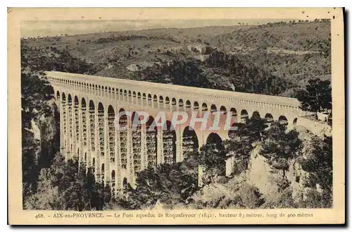 Cartes postales Aix en Provence Le Pont acqueduc de Roquefavour 1842