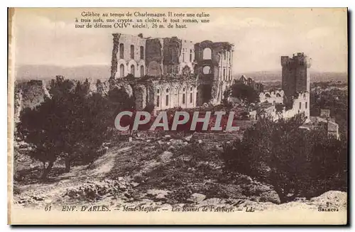 Cartes postales Environs d'Arles Montmajour Les Ruines de l'Abbaye