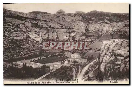 Cartes postales La Provence Baux Vue panoramique Vallon de la Fontaine et Beaumaniere