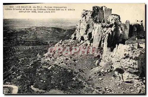 Ansichtskarte AK Les Baux Ruines imposantes cote Oriental et Nord du Chateau Feodal