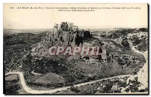 Ansichtskarte AK Les Baux Ruines imposantes cote Oriental et Nord du Chateau Feodal