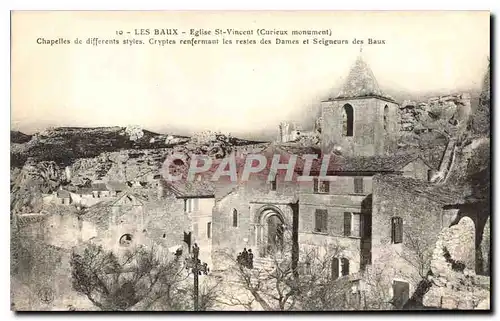 Ansichtskarte AK Les Baux Eglise St Vincent Curieux monument