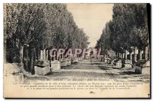 Ansichtskarte AK Arles Les Alyscamps Allee des Tombeaux