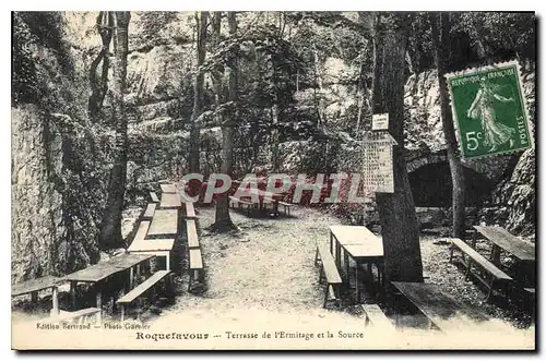 Ansichtskarte AK Roquefavour Terrasse de l'Ermitage et la Source