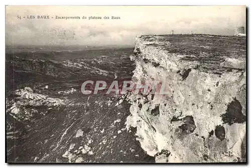 Ansichtskarte AK Les Baux Escarpements du plateau des Baux