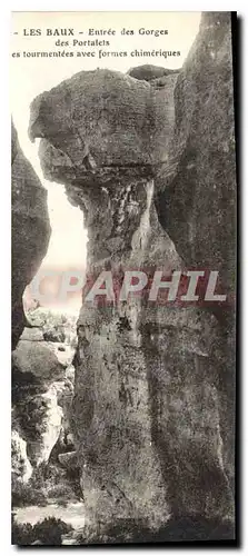 Ansichtskarte AK Les Baux Entree des Gorges des Portalets est Tourmentees avec formes chimeriques