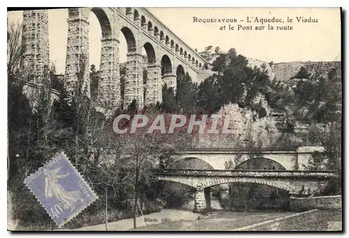 Ansichtskarte AK Roquefavour L'Aqueduc le Viaduc et le Pont sur la route