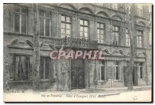 Cartes postales Aix en Provence Hotel d'Espagnet