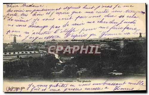 Cartes postales Aix en Provence Vue generale