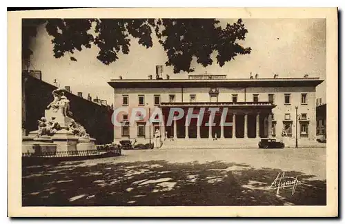 Cartes postales Aix en Provence Palis de Justice et Monument de Mirabeau Law Court and Mirabeau Monument