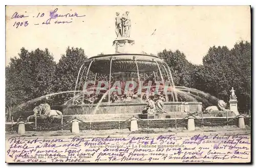 Cartes postales Aix en Provence La Fontaine monumentale