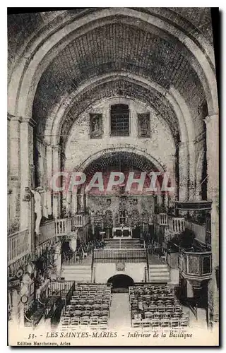 Cartes postales Les Saintes Maries interieur de la Basilique