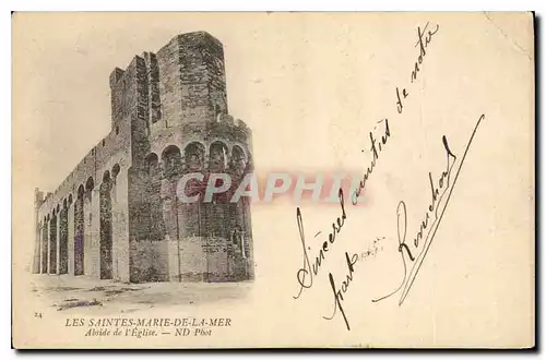 Cartes postales Les Saintes Maries de la Mer Abside de l'Eglise