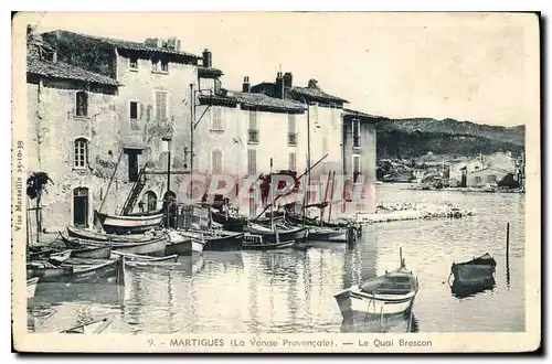 Cartes postales Martigues la Venise Provencale le Quai Brescon Bateaux de peche