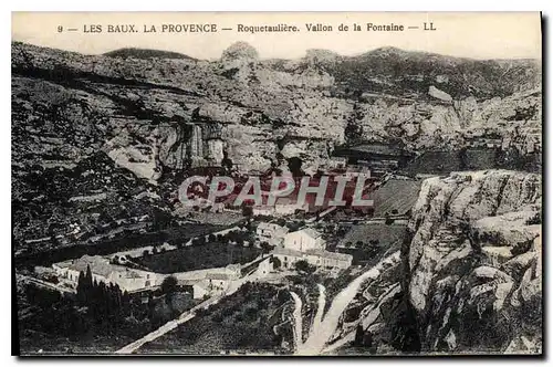 Cartes postales Les Baux la Provence Roquetauliere vallon de la fontaine