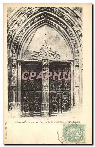 Ansichtskarte AK Aix en Provence Portes de la cathedrale XV siecle