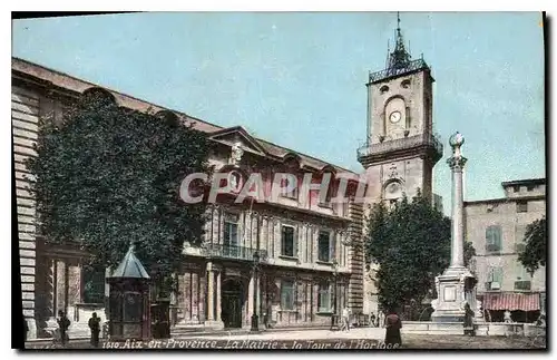 Cartes postales Aix en Provence la Mairie et la Tour de l'Horloge