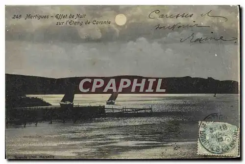 Cartes postales Martigues Effet de Nuit sur l'Etang de Caronte