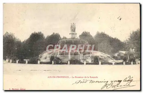 Ansichtskarte AK Aix en Provence la fontaine de la Rotonde