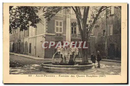 Cartes postales Aix en Provence fontaine des Quatre Dauphins